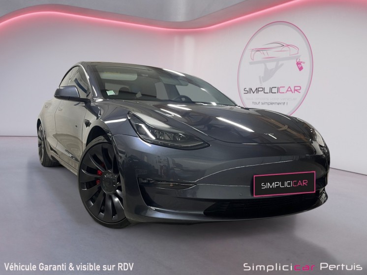 Tesla model 3 performance pup awd upgrade 482 cv performance long range tva recuperable occasion simplicicar pertuis ...