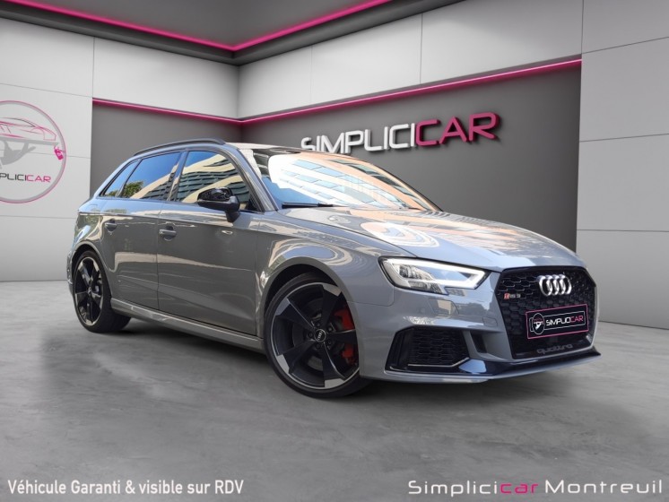 Audi rs3 sportback 2.5 tfsi 400 s tronic 7 quattro sans fap occasion montreuil (porte de vincennes)(75) simplicicar...