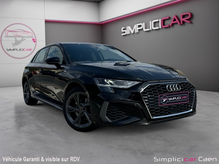 Audi a3 sportback 40 tfsie 204 s tronic 6 s-line / pack cuir surpiqure rouge / entretiens exclusif audi / garantie 12 mois...