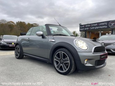 Mini cabriolet r57 1.6 turbo mini cooper s cabriolet decapotable occasion simplicicar rennes simplicicar simplicibike france