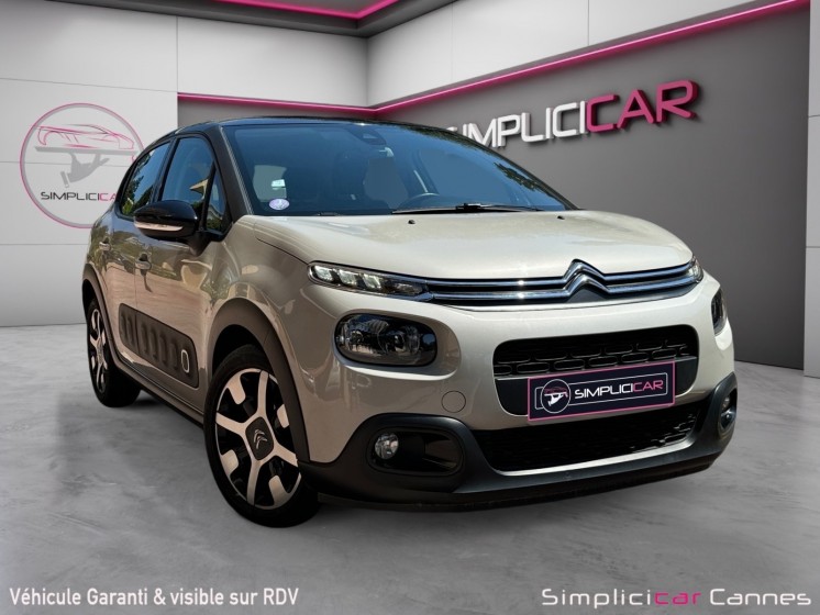 Citroen c3 c3 puretech 110 ch ss eat6 shine occasion cannes (06) simplicicar simplicibike france