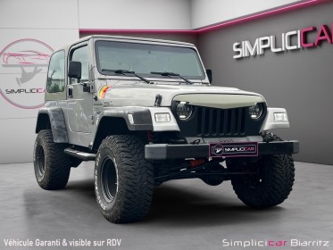 Jeep wrangler sport 4.0l 6 cylindres en ligne occasion simplicicar biarritz  simplicicar simplicibike france