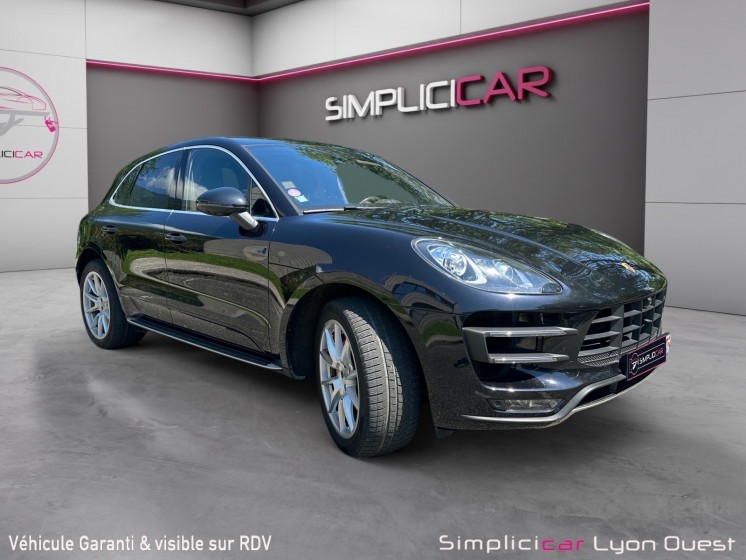 Porsche macan turbo 3.6 v6 400 ch pdk -pdls - pasm - pack chrono -toit pano- cuir Étendu- camÉra 360 - beaucoup d’options...