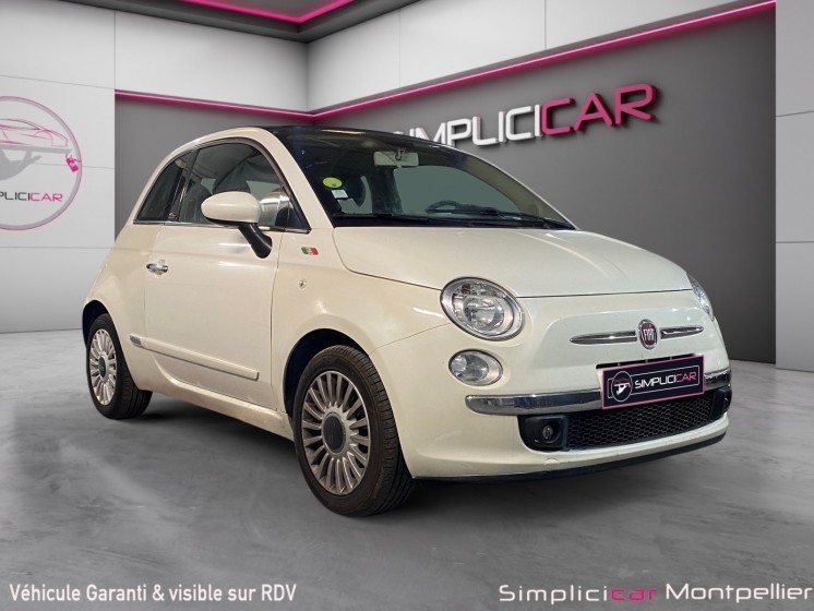 Fiat 500 cabriolet - 95ch 1.3 multijet - lounge occasion montpellier (34) simplicicar simplicibike france