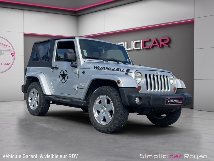 Jeep wrangler 2.8  crd 200cv sahara garantie 1 an occasion simplicicar royan simplicicar simplicibike france