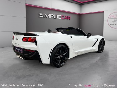 Chevrolet corvette cabriolet c7 6.2 v8 466 ch stingray - garantie 12 mois état neuf occasion simplicicar lyon ouest...