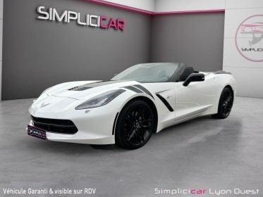 Chevrolet corvette cabriolet c7 6.2 v8 466 ch stingray - garantie 12 mois état neuf occasion simplicicar lyon ouest...