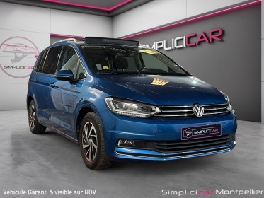 Volkswagen touran 1.6 tdi 115 dsg7 5pl toit ouvrant camera hayon electrique sieges chauffants occasion montpellier (34)...