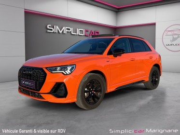 Audi q3 q3 35 tdi 150 ch s tronic 7 s line orange pulse pack black toit ouvrant camera de recul garantie 12 mois occasion...