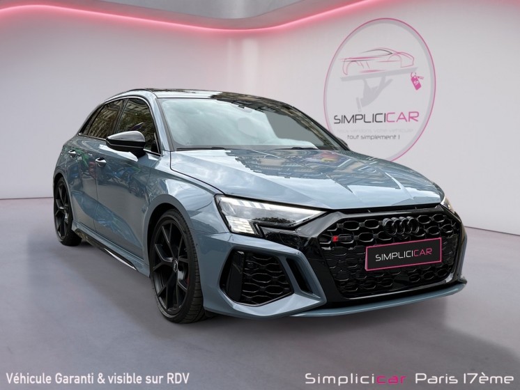 Audi rs3 sportback 2.5 tfsi 400 s tronic 7 quattro franÇaise/entretien audi exclusif/garantie constructeur occasion paris...