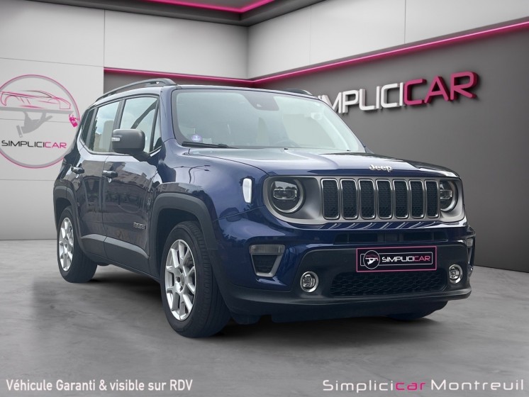 Jeep renegade 1.3 gse t4 150 ch bvr6 limited sort de concession garantie 12 mois. occasion montreuil (porte de vincennes)(75)...