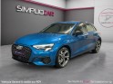 Audi a3 sportback 35 tfsi 150 s tronic 7 pack noir - jante 18 - acc - keyless go - bleu atoll occasion simplicicar strasbourg...