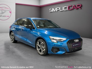 Audi a3 sportback 35 tfsi 150 s tronic 7 pack noir - jante 18 - acc - keyless go - bleu atoll occasion simplicicar strasbourg...