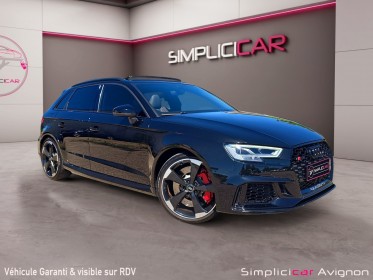 Audi rs3 sportback noir mythic / État neuf / toit pano. ouvrant / suivi complet audi 400ch s tronic 7 quattro occasion...