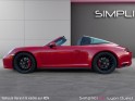 Porsche  911 type 991 phase 2 3.0 450 targa 4gts rouge carmin - pdls - pasm occasion simplicicar lyon ouest simplicicar...