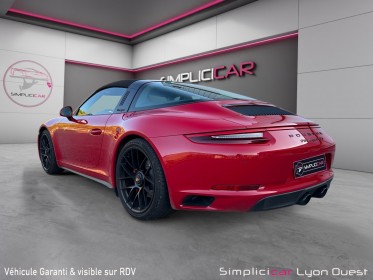 Porsche  911 type 991 phase 2 3.0 450 targa 4gts rouge carmin - pdls - pasm occasion simplicicar lyon ouest simplicicar...