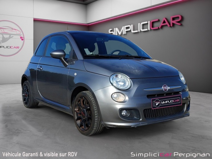 Fiat 500 1.2l 8v 69 ch s - sièges semi cuir - volant meplat - bluetooth - garantie 12 mois europe occasion simplicicar...