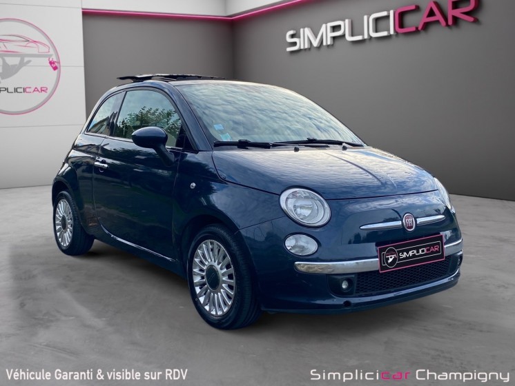 Fiat 500 1.2 8v 69 ch lounge toit ouvrant /cuir/idÉal jeune permis occasion champigny-sur-marne (94) simplicicar...