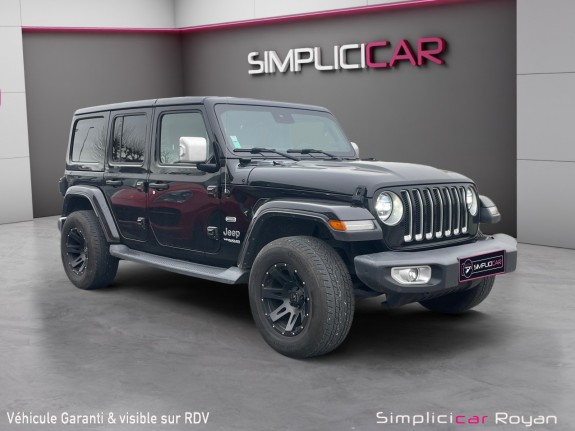 Jeep wrangler unlimited 2,0 turbo 272 ch 4x4 bva 8 rapports overland révisé  garanti 12 mois occasion simplicicar royan...