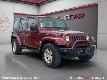 Jeep wrangler 2.8 crd 177 ch bva unlimited sahara révisé  garanti 12 mois occasion simplicicar royan simplicicar...