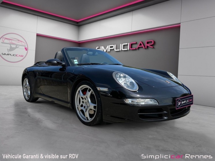 Porsche 911 carrera cabriolet 997 3.8i s cabriolet tiptronic s a, 26cv, becquet arrière occasion simplicicar rennes...