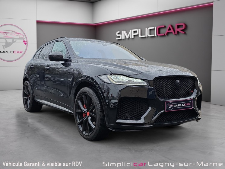 Jaguar f-pace 5.0 v8 550 ch  supercharged awd bva8 svr - entretien jaguar toit ouvrant sieges chauffants etat nickel occasion...