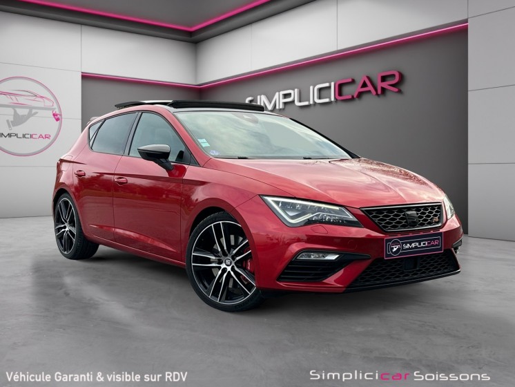 Seat leon 2.0 tsi 300 dsg6 cupra - suivi complet/cuir/toit pano/sièges elec chauffants/caméra - garantie 12 mois occasion...