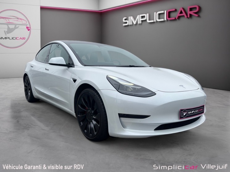 Tesla model 3 performance dual motor awd, garantie des batteries 2029. occasion simplicicar villejuif  simplicicar...