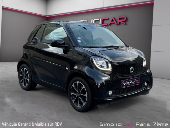 Smart fortwo cabrio 0.9 90 ch ss ba6 prime garantie 12 mois - siÈges cuir chauffant - camÉra de recul occasion paris 17ème...