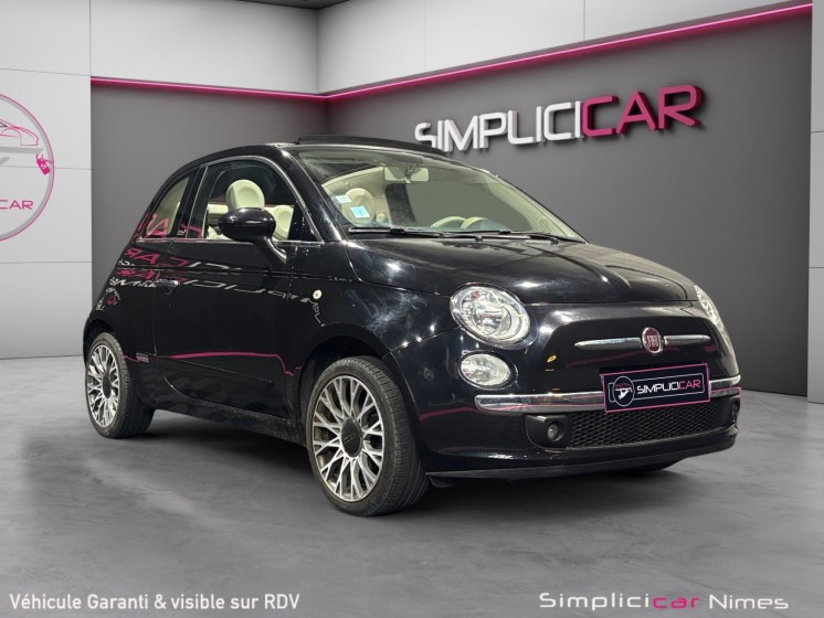 Fiat 500c cabriolet lounge - garantie 12 mois occasion simplicicar nimes - rb auto simplicicar simplicibike france