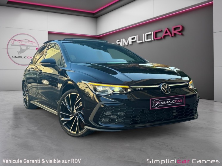 Volkswagen golf 2.0 tdi scr 200 dsg7 gtd occasion cannes (06) simplicicar simplicibike france