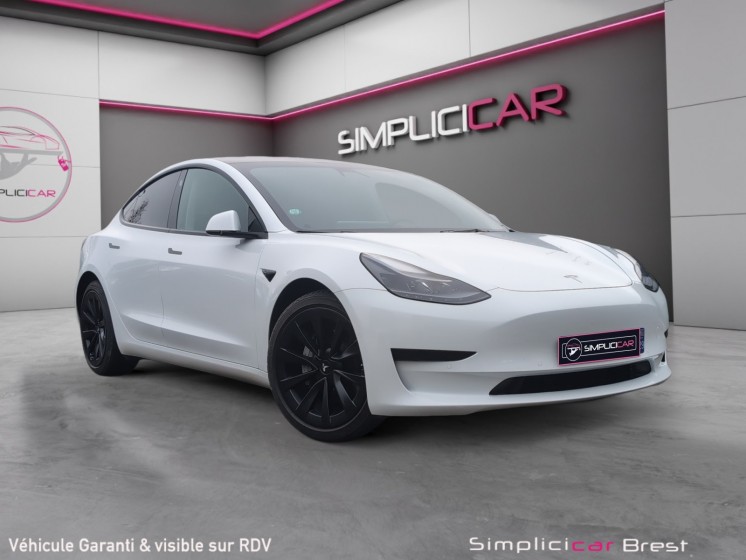 Tesla model 3 grande autonomie  awd-1ère main. du 22/10/2021-garantie jusqu'en 10/2029 occasion simplicicar brest...