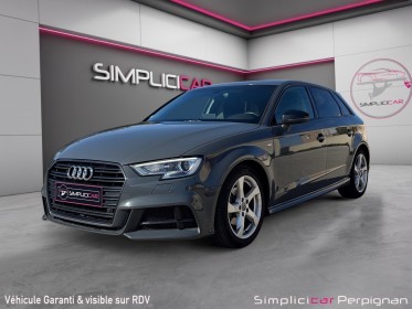 Audi a3 sportback 2.0 tdi 150 s tronic 7 s line - gris nano/siège chauffant/carplay occasion simplicicar perpignan ...