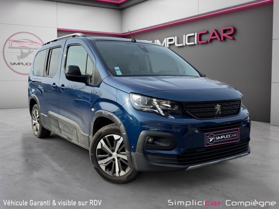 Peugeot rifter long bluehdi 130 ss eat8 gt line - 5 places - carplay - attelage - caméra - boite auto occasion simplicicar...