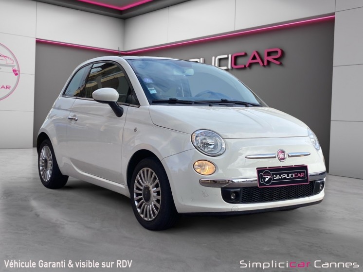 Fiat 500 1.2 8v 69 ch lounge occasion cannes (06) simplicicar simplicibike france