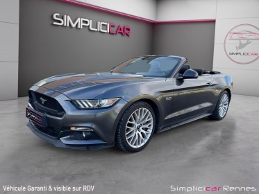 Ford mustang convertible v8 gt 5.0  421 ch- carplay - camera de recule - sieges chauffants et ventilés occasion simplicicar...