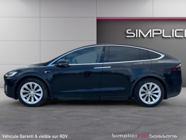 Tesla model x 75 kwh all-wheel drive - suivi/ecran 17/porte falcon/toit pano/digital cockpit/porte falcon/sièges cuir -......