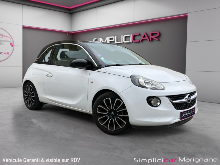 Opel adam 1.4 twinport 87 ch s/s easytronic 3.0 glam toit pano/car play/ 1ere main/ suivi opel occasion simplicicar marignane...