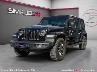 Jeep wrangler my21 unlimited 4xe 2.0 l t 380 ch phev 4x4 bva8 80th anniversary garantie 12 mois occasion abbeville...